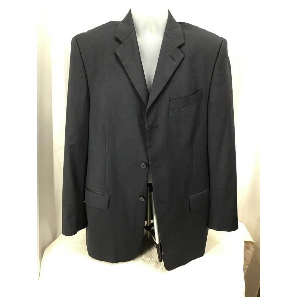 Pierre Cardin Men Fundamentals Suit Blazer Three Button Dark gray Size 40L